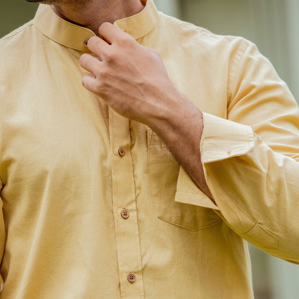 Beige Mandarin Shirt