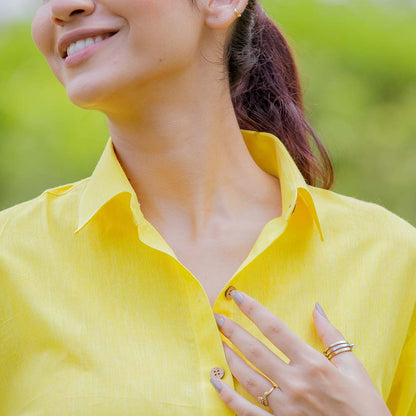 Yellow Shirt Dress