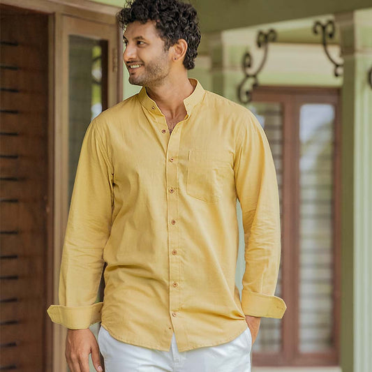 Beige Mandarin Shirt