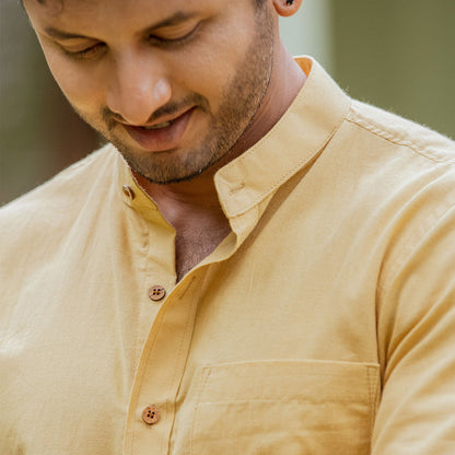 Beige Mandarin Shirt