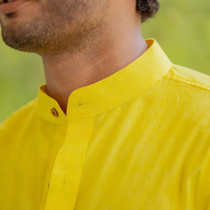 Yellow Mandarin Shirt