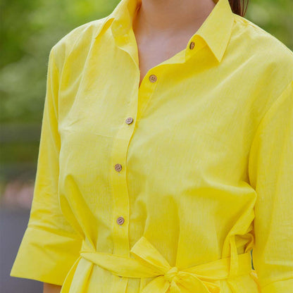 Yellow Shirt Dress