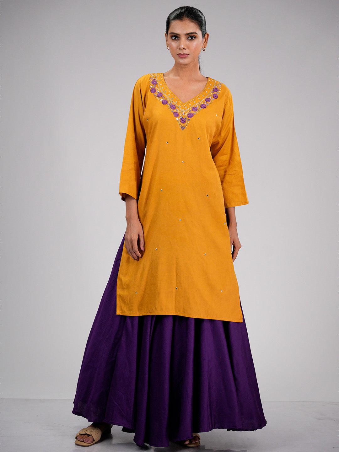 Inaayat Mustard Kurta Set