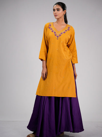 Inaayat Mustard Kurta Set