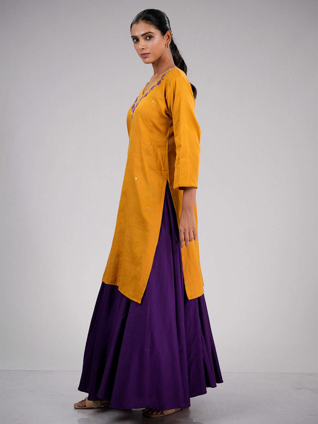 Inaayat Mustard Kurta Set