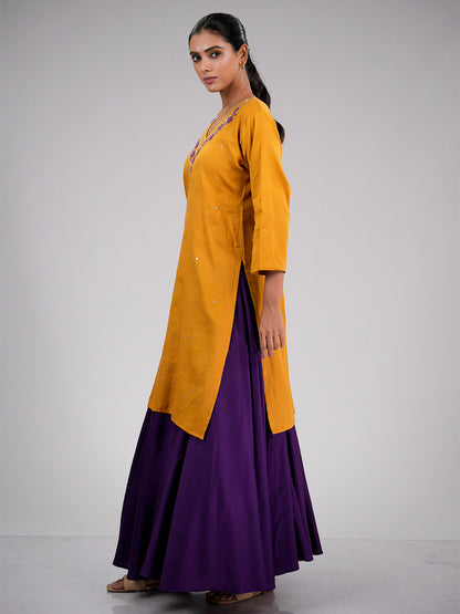 Inaayat Mustard Kurta Set