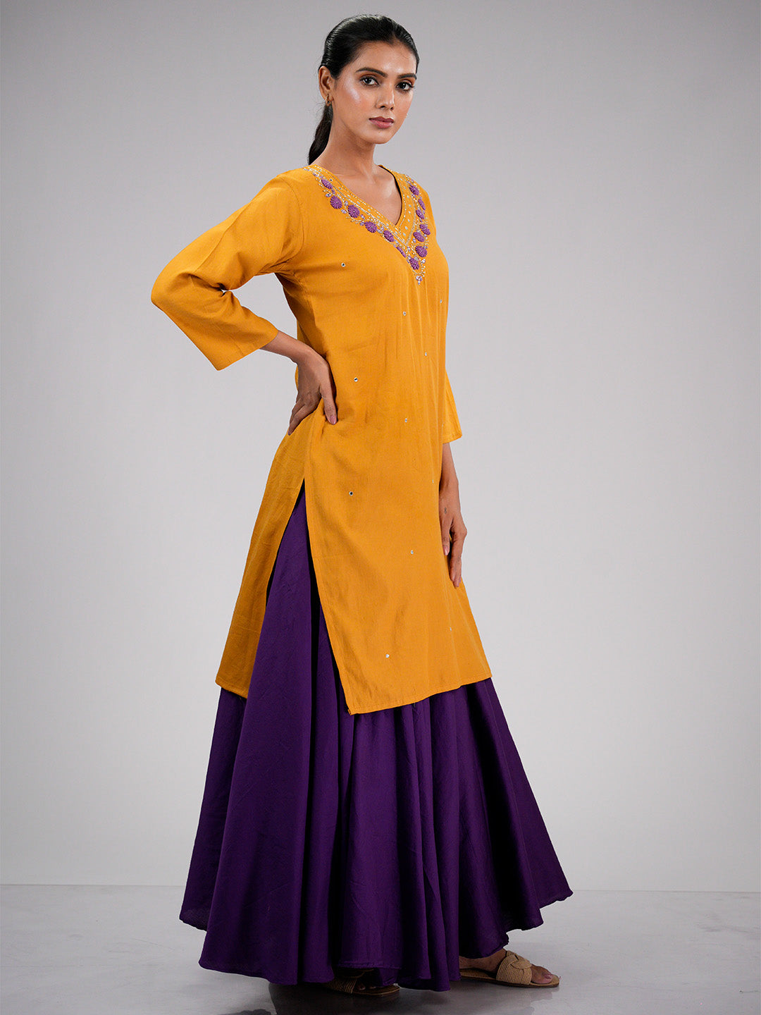 Inaayat Mustard Kurta Set