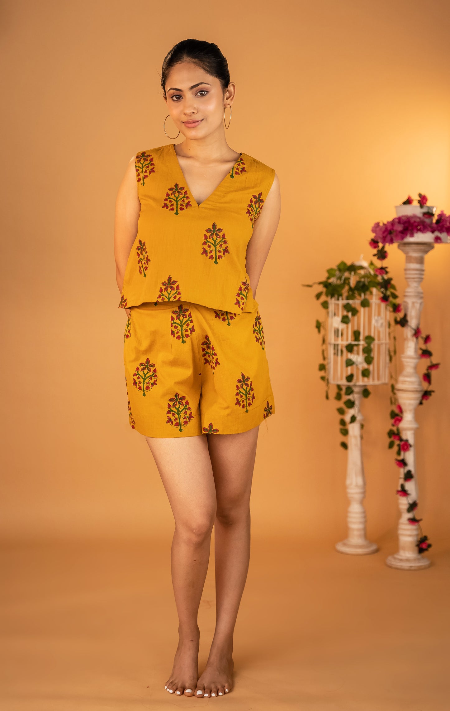 Surajmukhi Shorts Crop Top Co-Ord Set